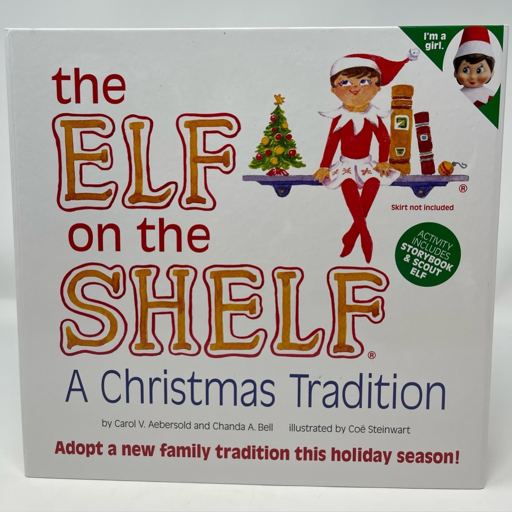 ELF ON THE SHELF: Girl Scout Elf with Blue Eyes and Storybook. NEW in Box.